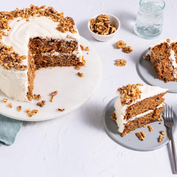 Carrot and walnut cake