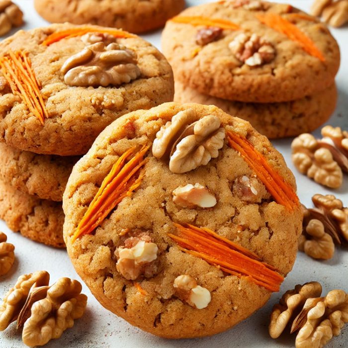 Carrot and walnut cookies